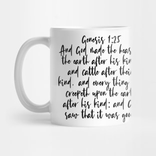 Genesis 1:25 Bible Verse Mug